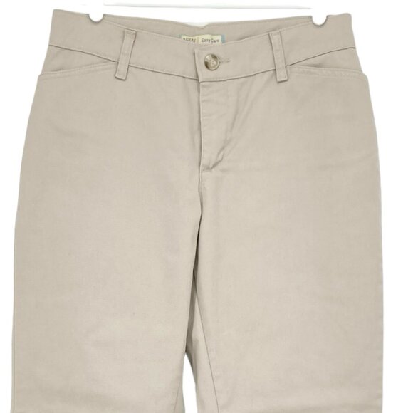 Riders Women's Chino Pants Size 8M Easy Care Straight Leg Mid Rise Stretch Beige - Picture 3 of 10